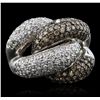 Image 4 : 14KT White Gold 4.98ctw Diamond Ring