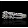 Image 4 : 18KT White Gold EGL Certified 2.08ctw Diamond Ring