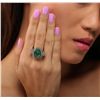 Image 2 : 14KT White Gold 5.17ct Emerald and Diamond Ring