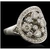 Image 5 : 14KT White Gold 0.81ctw Diamond Ring