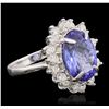 Image 5 : 14KT White Gold 5.05ct Tanzanite and Diamond Ring
