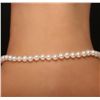 Image 3 : 18KT Yellow Gold 0.18ctw Diamond and  Pearl Necklace