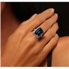 Image 1 : 14KT White Gold 8.75ct Topaz and Diamond Ring