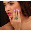 Image 3 : 14KT Yellow Gold 3.73ct Emerald and Diamond Ring