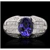 Image 4 : 14KT White Gold 2.63ct Tanzanite and Diamond Ring