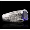Image 5 : 14KT White Gold 2.63ct Tanzanite and Diamond Ring