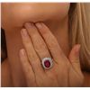 Image 3 : 18KT White Gold 6.97ct Ruby and Diamond Ring