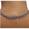 Image 3 : 14KT White Gold 26.27ctw Tanzanite and Diamond Necklace