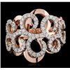 Image 4 : 14KT Rose Gold 0.62ctw Diamond Ring