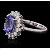 Image 6 : 14KT White Gold 2.33ct Tanzanite and Diamond Ring