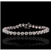 Image 4 : 14KT White Gold 8.20ctw Diamond Tennis Bracelet