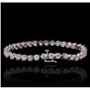 Image 5 : 14KT White Gold 8.20ctw Diamond Tennis Bracelet