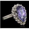 Image 5 : 14KT White Gold 5.35ct Tanzanite and Diamond Ring