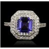Image 4 : 14KT White Gold 1.94ct Tanzanite and Diamond Ring