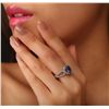 Image 3 : 14KT White Gold 1.39ct Tanzanite and Diamond Ring