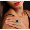 Image 1 : 14KT Yellow Gold 9.53ct GIA Certified Emerald and Diamond Ring