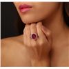 Image 2 : 14KT White Gold 7.66ct Ruby and Diamond Ring