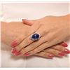 Image 1 : 14KT White Gold 16.74ct Tanzanite and Diamond Ring
