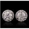 Image 4 : 18KT White Gold 1.53ctw Diamond Earrings