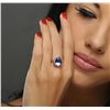Image 3 : 14KT Rose Gold 5.68ct Tanzanite and Diamond Ring