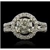 Image 4 : 14KT White Gold 1.52ct I-1/Very Light Yellow Diamond Ring