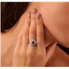 Image 3 : 14KT White Gold 0.83ct Tanzanite and Diamond Ring