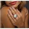Image 2 : 18KT Yellow Gold David Yurman Pearl and Diamond Ring