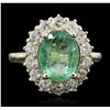 Image 4 : 14KT Yellow Gold 2.69ct Emerald and Diamond Ring