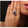 Image 1 : 14KT White Gold 6.14ct Tanzanite and Diamond Ring