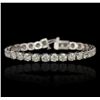 Image 4 : 14KT White Gold 15.06ctw Diamond Tennis Bracelet
