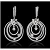 Image 4 : 14KT White Gold 1.74ctw Diamond Earrings
