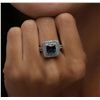 Image 4 : 14KT White Gold 2.90ct Sapphire and Diamond Ring