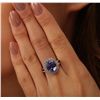 Image 2 : 14KT White Gold 2.76ct Tanzanite and Diamond Ring