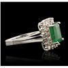 Image 5 : 14KT White Gold 2.77ct Emerald and Diamond Ring