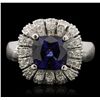 Image 4 : 14KT White Gold 2.25ct Tanzanite and Diamond Ring