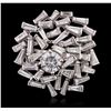 Image 4 : 18KT White Gold 3.58ctw Diamond Ring