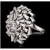 Image 5 : 18KT White Gold 3.58ctw Diamond Ring