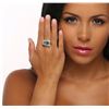 Image 3 : 18KT White Gold 0.72ct Emerald and Diamond Ring