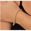 Image 1 : 14KT Yellow Gold 10.04ct Diamond Tennis Bracelet