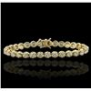 Image 4 : 14KT Yellow Gold 10.04ct Diamond Tennis Bracelet