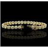 Image 6 : 14KT Yellow Gold 10.04ct Diamond Tennis Bracelet
