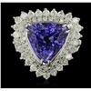 Image 4 : 14KT White Gold 7.58ct Tanzanite and Diamond Ring
