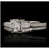 Image 5 : 14KT White Gold 1.39ctw Diamond Wedding Set