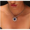 Image 2 : 14KT Yellow Gold 13.62ct Tanzanite and Diamond Necklace