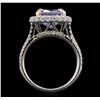 Image 7 : 14KT Two-Tone Gold 4.29ct Tanzanite and Diamond Ring