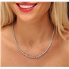 Image 2 : 14KT White Gold 10.63ctw Diamond Necklace