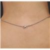 Image 3 : 14KT White Gold 0.96ctw Diamond Pendant With Chain