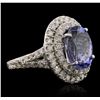 Image 5 : 14KT White Gold 5.29ct Tanzanite and Diamond Ring