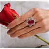 Image 1 : 14KT White Gold 12.00ct Ruby and Diamond Ring