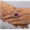 Image 3 : 14KT White Gold 12.00ct Ruby and Diamond Ring